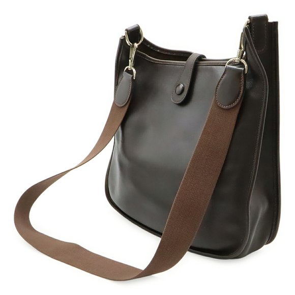 HERMES Evelyn I PM Shoulder Bag in Dark Brown Evercalf Leather with D Stamp - Picture 3 of 8